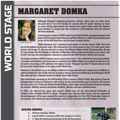 World stage, Margaret Domka
