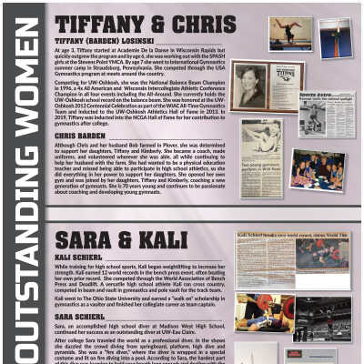 Outstanding women, Tiffani (Barden) Losinski, Chris Barden, Kali Schierl, Sara Schierl