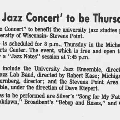 1990, UWSP jazz concert