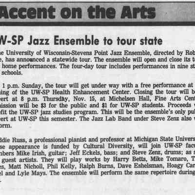 1990, UWSP jazz ensemble