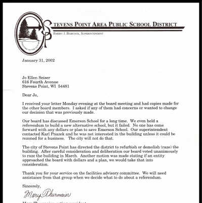 Emerson School Decision in 2002