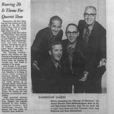 1971, Barbershoppers, Carman Lane, Jack Edgerton, Dick Manthe, Dave Peplinski, Dennis Siewert