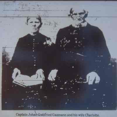 Captain Gottfried Gasman and his wife Charlotte. Amherst, WI