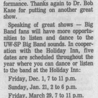 1995, UWSP jazz ensemble