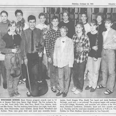 1995, Wisconsin School Music Honors program