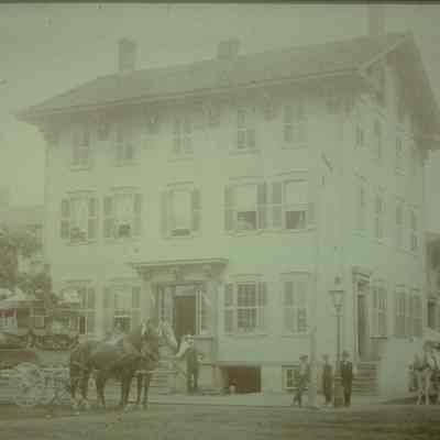Curran House Hotel, corner of Main and First streets. Stevens Point. Burned in 1909