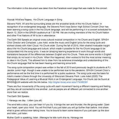 Event information