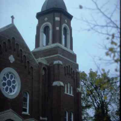 Wendell Nelson's caption: Sacred Heart Catholic Church, Polonia. PCHS caption: St. Adalbert, east of Stevens Point.