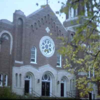 Wendell Nelson's caption: Sacred Heart Catholic Church, Polonia. PCHS caption: St. Adalbert, east of Stevens Point.