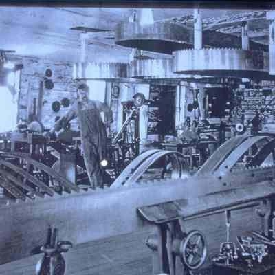 Saw Filer's Shop, John Week Lumber Company, circa 1910, Stevens Point, WI.