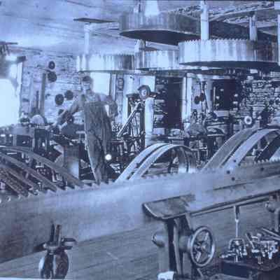 Saw Filer's Shop, John Week Lumber Company, circa 1910, Stevens Point, WI.