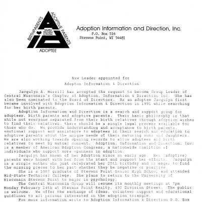 Adoption Information and Direction Inc