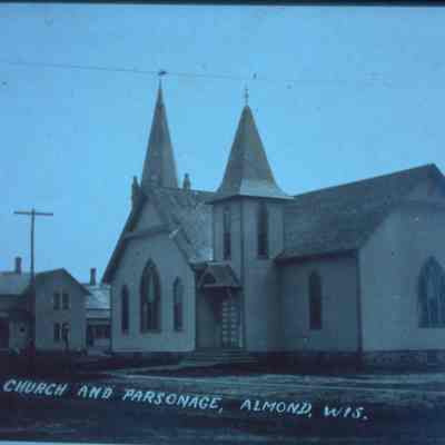 East and North German Methodist Churches, moved to Almond Village, Wisconsin, and combined in 1903. Joined by English Methodists in 1945.