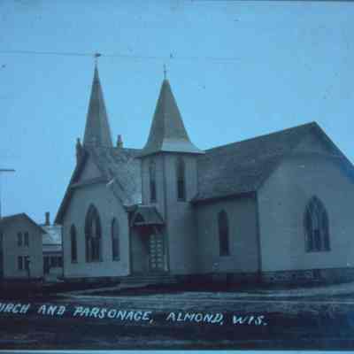 East and North German Methodist Churches, moved to Almond Village, Wisconsin, and combined in 1903. Joined by English Methodists in 1945.