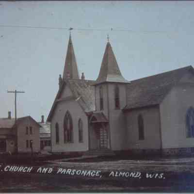 East and North German Methodist Churches, moved to Almond Village, Wisconsin, and combined in 1903. Joined by English Methodists in 1945.