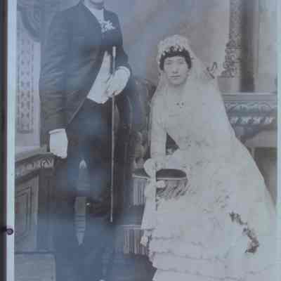 Ludvig Peder Muen and Emma Hargensen wedding, 8/25/1883. Stevens Point, WI