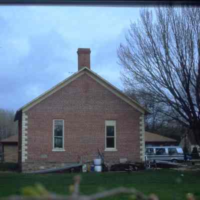 Glinski School, town of Hull, built in 1910. Now in backyard of 300 N. 2nd Street, Stevens Point.