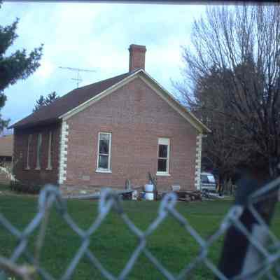 Glinski School, town of Hull, built in 1910. Now in backyard of 300 N. 2nd Street, Stevens Point.