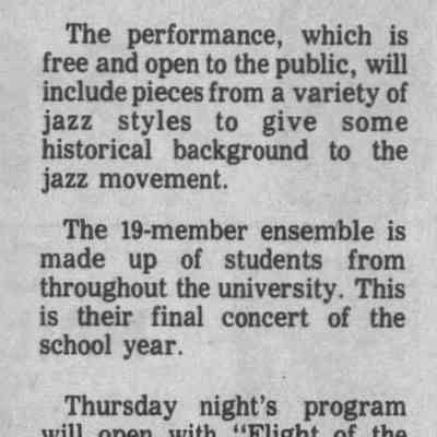 1976, UWSP jazz ensemble, Matt Lewis