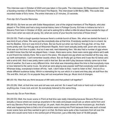 Ed Niespodziani interview