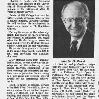 1991, Charles O Reichl
