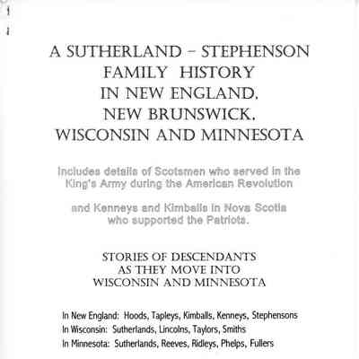 Sutherland - Stephenson Family