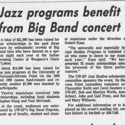 1994, UWSP Big Band concert