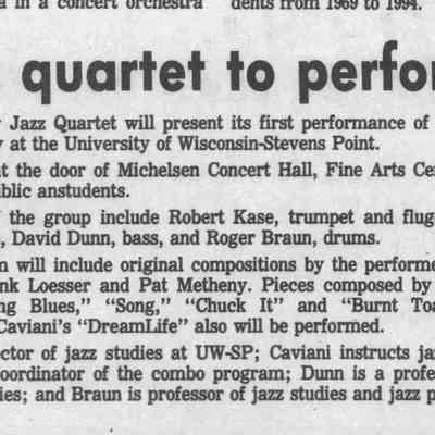 1994, UWSP jazz quartet