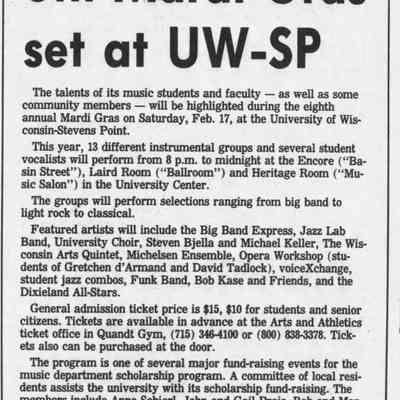1996, UWSP Mardi Gras Ball
