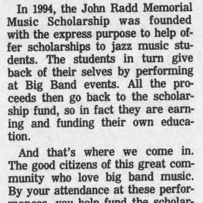 1996, UWSP big band music