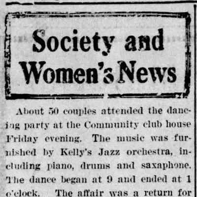 1920, Kelley's Jazz Orchestra