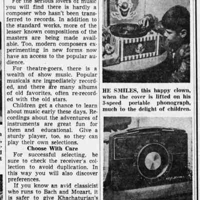1953, record players for Christmas