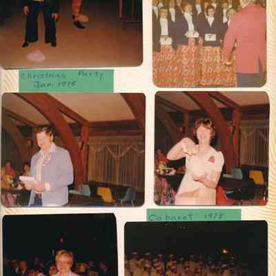 Christmas songs and party, 1977. Cabaret in 1978.