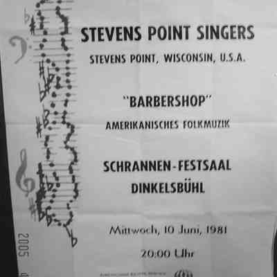Barbershoppers, 1981 tour sign