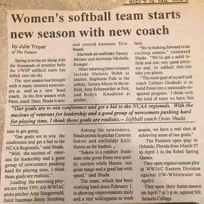 1994 Dean Shuda new coach