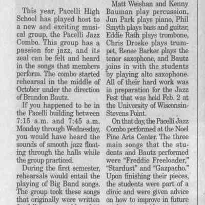 2007, Pacelli jazz combo