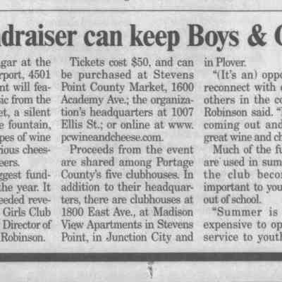 2007, Boys and Girls Club fundraiser