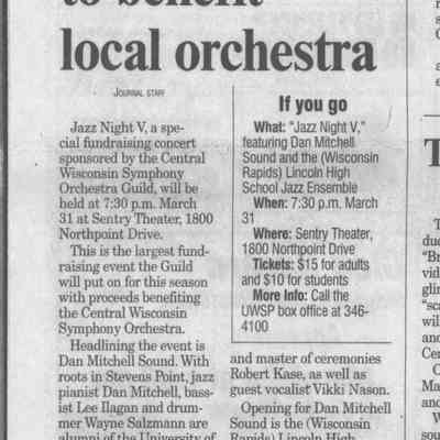 2007, CWSO< jazz night