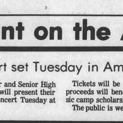 1984, Amherst jazz concert