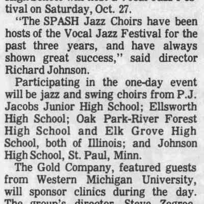 1984, vocal jazz festival
