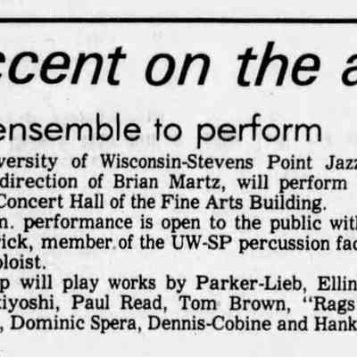 1980, UWSP jazz ensemble