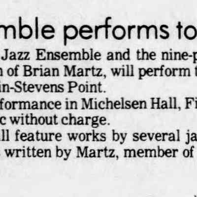 1980, jazz ensemble, Brian Martz