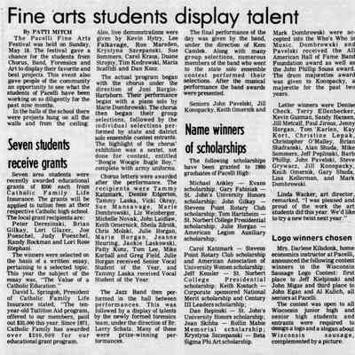 1980, Pacelli fine arts festival