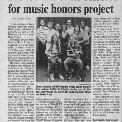 2010, SPASH, Wisconsin State Music Honors Project