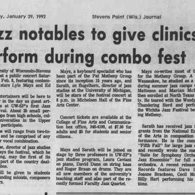 1992, UWSP jazz