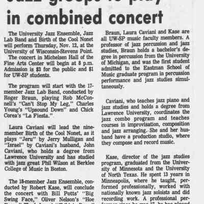 1992, Bob Kase, UWSP jazz, SPASH jazz