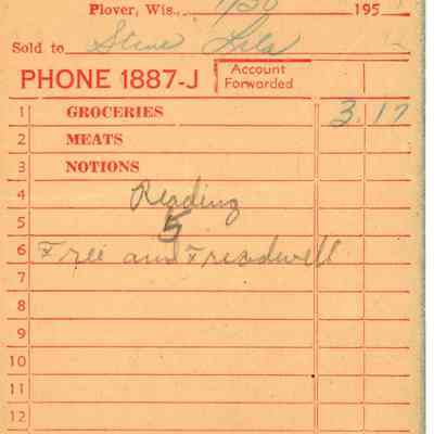 Lila Super Market receipt, front side
