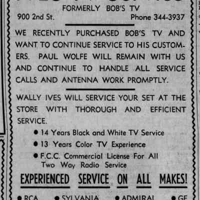 1968, Ives TV Service, Wally Ives