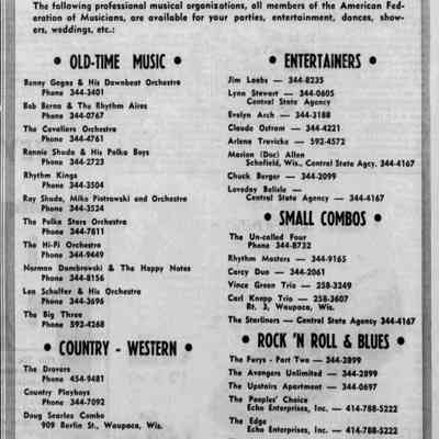 1968, American Federation of Musicians, Uncalled Four