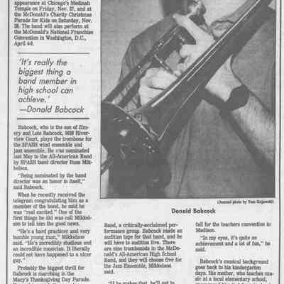 1987, Donald Babcock